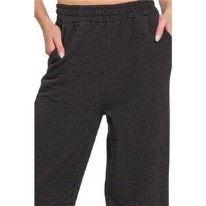 Zenana Cotton Slub Wide Leg Pants